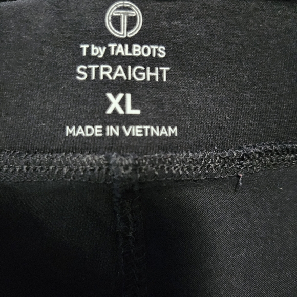 T by talbots women's Pull-On elastic waist pants size XL black - Picture 6 of 7